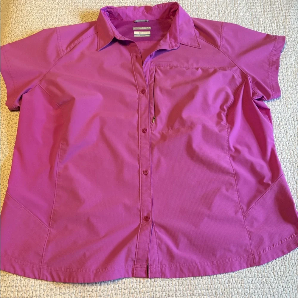 Columbia Omni-Shade Pink Shirt - Picture 1 of 6